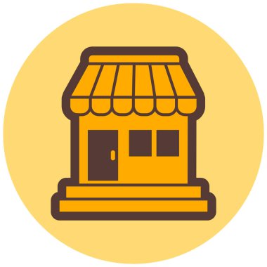 Dükkan. Web simgesi basit illüstrasyon