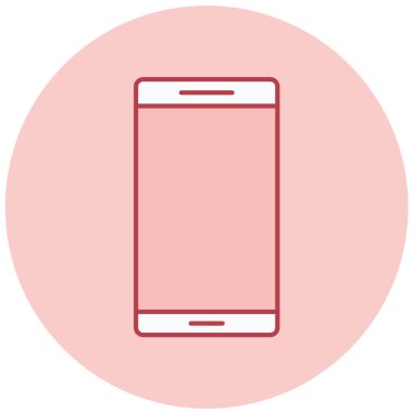 Cep telefonu simgesi, vektör illüstrasyonu