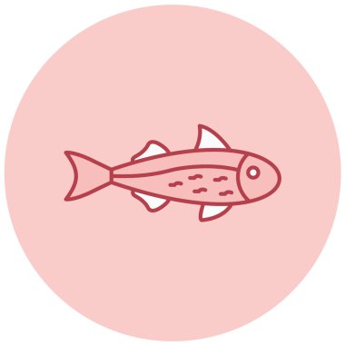 Balık. Web simgesi basit illüstrasyon