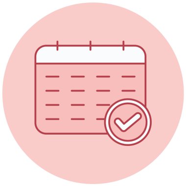 Takvim simgesinin vektör illüstrasyonu