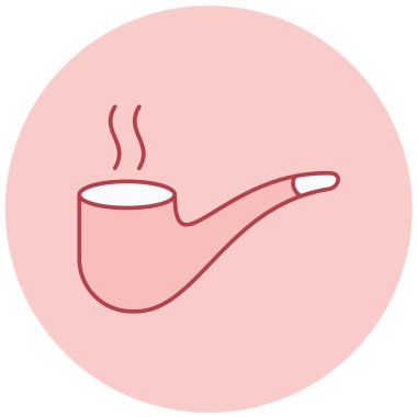 Sigara piposu. Basit illüstrasyon