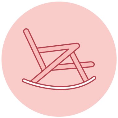 Sandalye. Web simgesi basit illüstrasyon