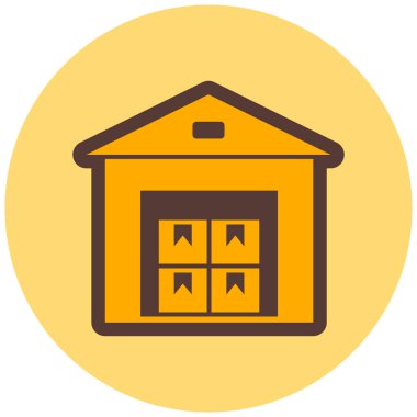 Teslimat. Web simgesi basit illüstrasyon