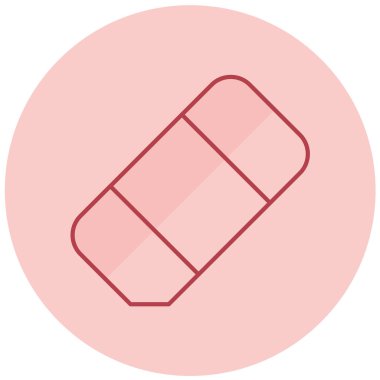 Silgi. Web simgesi vektör illüstrasyonu