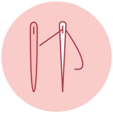 İğne simgesi, basit tasarım vektör çizimi