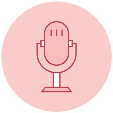 Mikrofon. Web simgesi basit tasarım