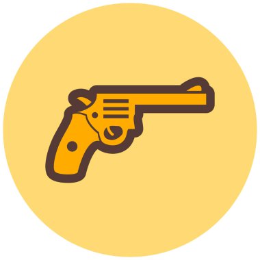 silah simgesi, vektör illüstrasyonu basit tasarım