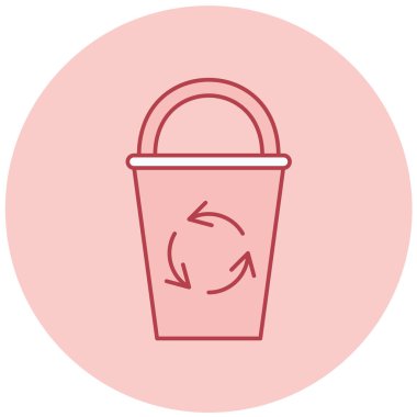 kova simgesinin vektör illüstrasyonu