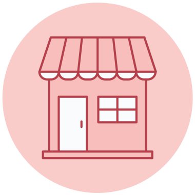 Dükkan. Web simgesi basit illüstrasyon