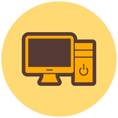 Bilgisayar. Web simgesi basit illüstrasyon