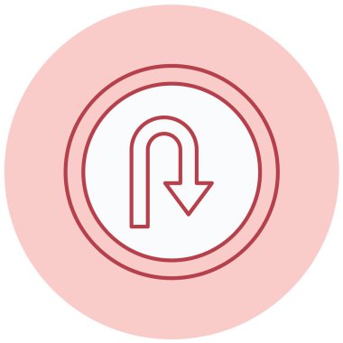 Sağa dönüş vektör resimlemesi