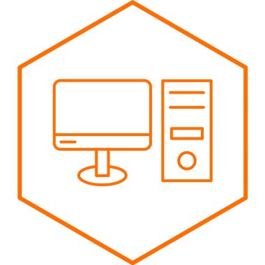 Bilgisayar simgesi. vektör illüstrasyonu