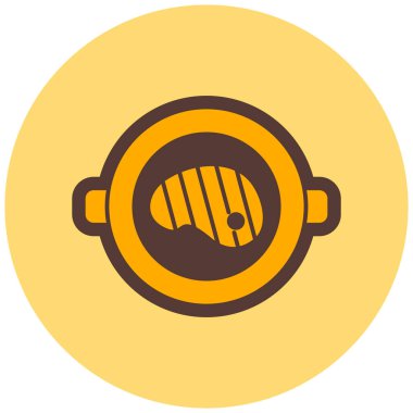 Yemek. Web simgesi basit illüstrasyon