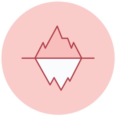 dağ simgesi, vektör illüstrasyonu