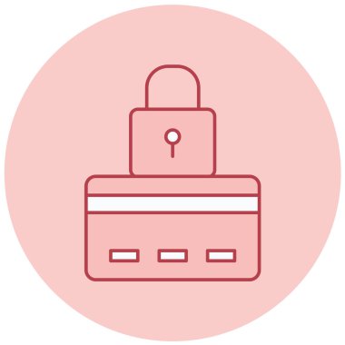 Kilit. Web simgesi basit illüstrasyon