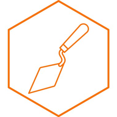 Moda Biçimli Trowel Simgesi İzole Arkaplan