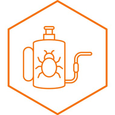 Böcek ilacı simgesi, vektör illüstrasyonu