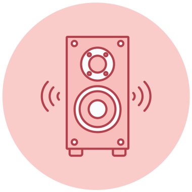 Konuşmacı. Web simgesi basit illüstrasyon