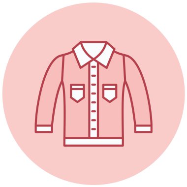 Ceket. Web simgesi basit illüstrasyon 