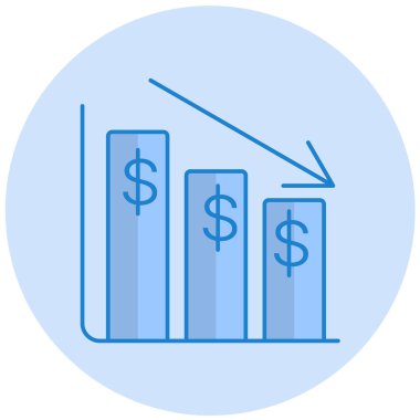 Dolar. Web simgesi basit illüstrasyon