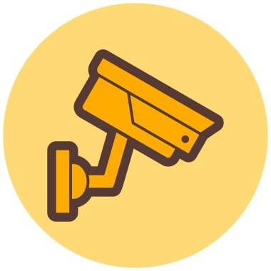 Güvenlik kamerası simgesi, vektör illüstrasyonu