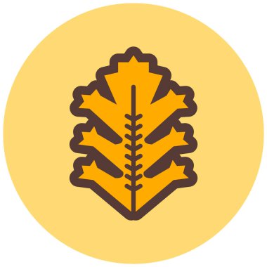 Yaprak. Web simgesi basit illüstrasyon