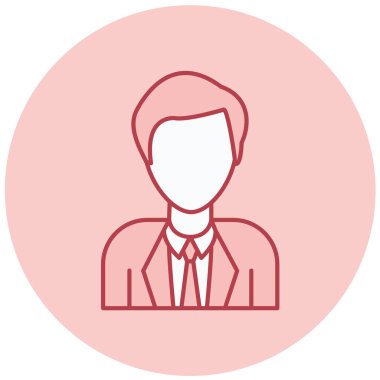 İş adamı simgesinin vektör illüstrasyonu