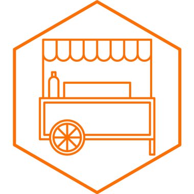 Beyaz arka planda izole edilmiş portakal suyu ikonu. vektör illüstrasyonu