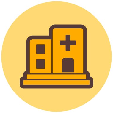 Kiliseye. Web simgesi basit illüstrasyon