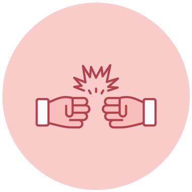 Yumruk düğmesi tutan el.