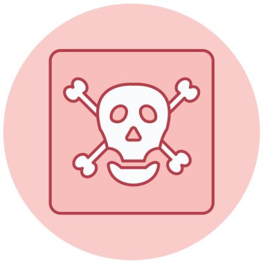 Kafatası. Web simgesi basit tasarım