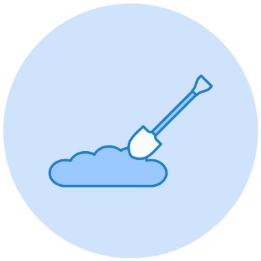 Kürek. Web simgesi basit illüstrasyon