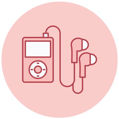 müzik çalar vektör simgesi