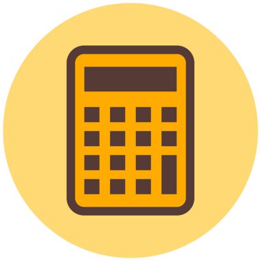 Hesap makinesi. Web simgesi basit illüstrasyon