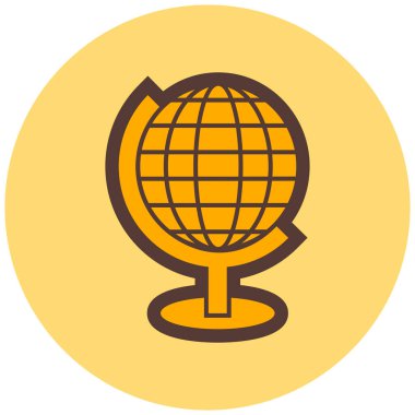 Küre. Web simgesi basit illüstrasyon