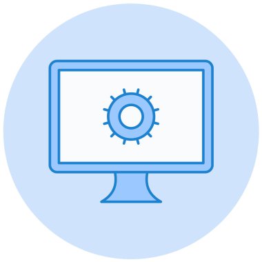 Bilgisayar. Web simgesi basit illüstrasyon