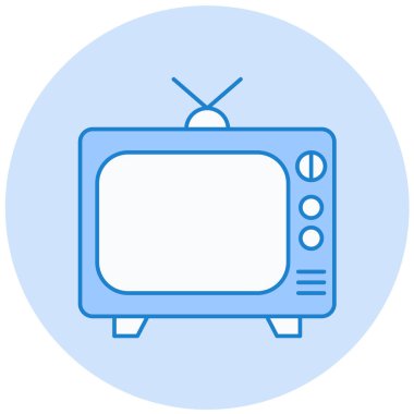 Televizyon. Web simgesi basit illüstrasyon