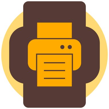 Yazıcı. Web simgesi basit illüstrasyon