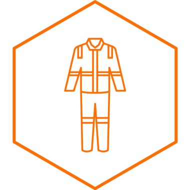 İtfaiyeci Üniforması simgesi vektörü beyaz arkaplanda izole edilmiş, gömlek şeffaf işareti