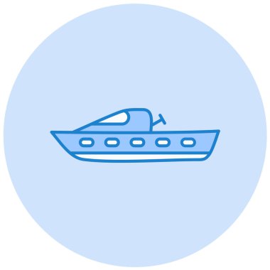 Yat düz renkli vektör çizimi