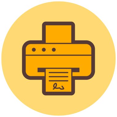 Yazıcı. Web simgesi basit tasarım