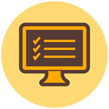 Bilgisayar. Web simgesi basit illüstrasyon