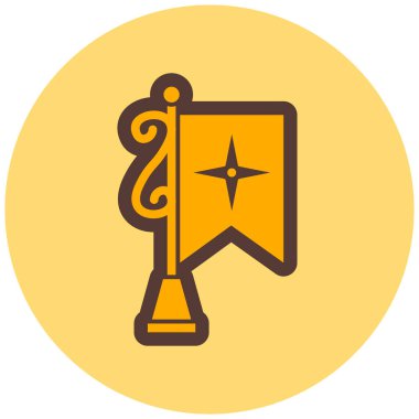 Kupa. Web simgesi basit illüstrasyon