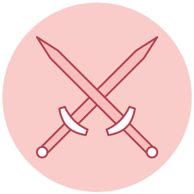 Kılıç. Web simgesi basit illüstrasyon