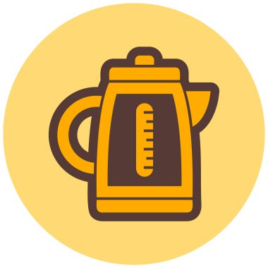 Çay makinesi simgesi, vektör illüstrasyonu