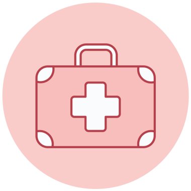 İlk yardım çantası. Web simgesi