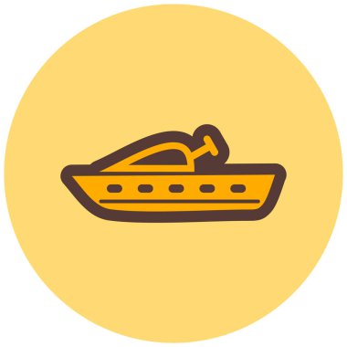 Tekne. Web simgesi basit illüstrasyon