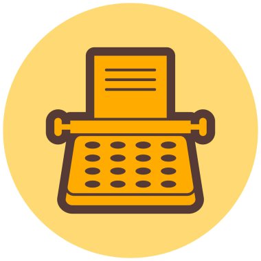 Daktilo. Web simgesi basit tasarım