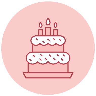 Doğum günü pastası. Basit resimleme