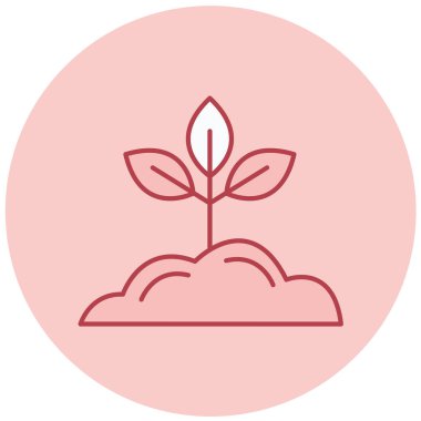 Bitki. Web simgesi basit illüstrasyon